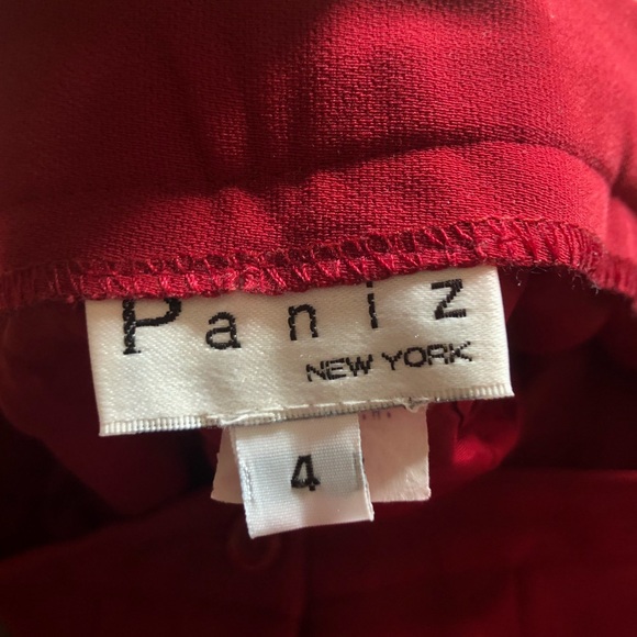 *SOLD* Paniz Red High waisted pin up plated pants - Picture 6 of 6